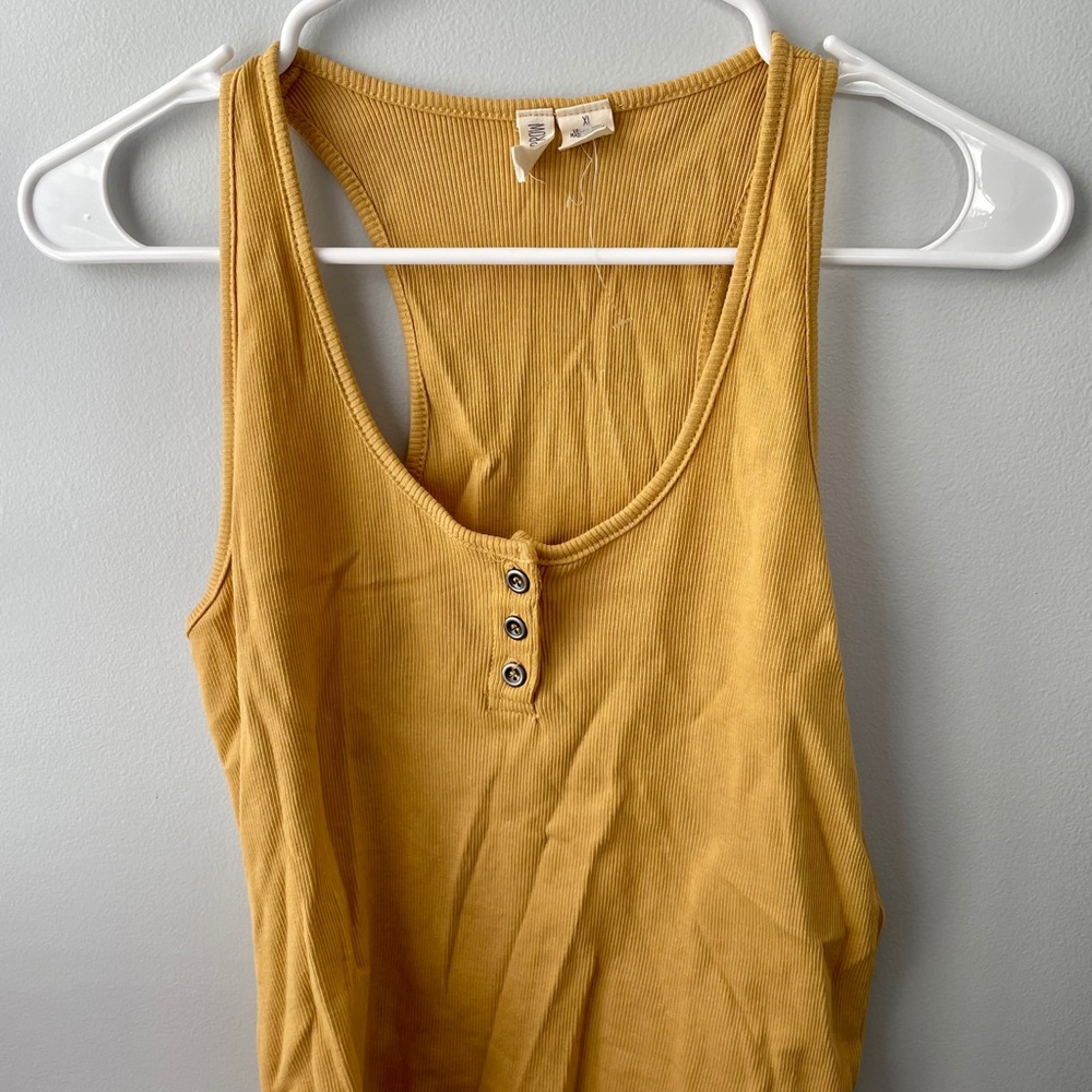 Yellow Henley tank top